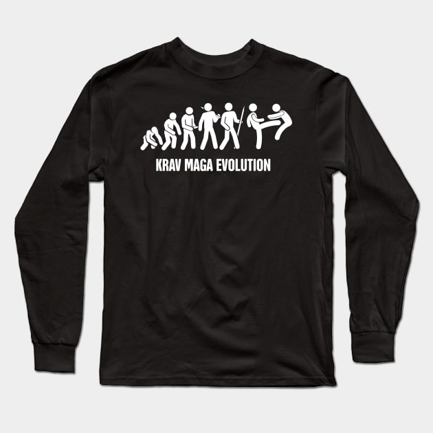 Krav Maga Martial Arts Evolution Long Sleeve T-Shirt by MeatMan